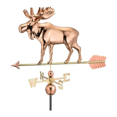 Good Directions Good Directions Moose Weathervane w/ Arrow, Polished Copper 9557PA